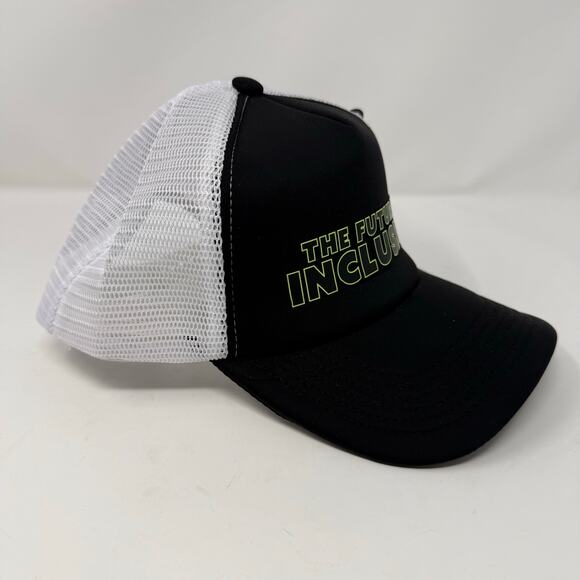 The Phluid Project The Future is Inclusive Trucker Hat Black White Mesh Adj NWT - Picture 4 of 5